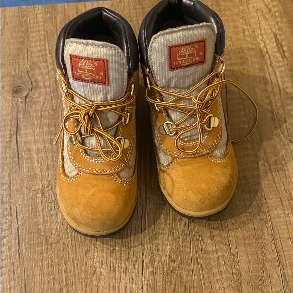 Timberland Kids Tan and Cream Boots